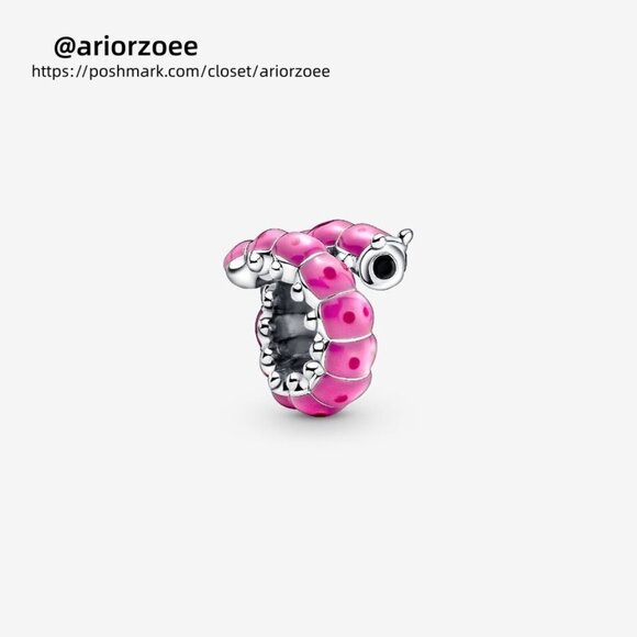Pandora Cute Curled Caterpillar Charm|Pendant - Picture 1 of 2